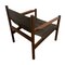 Mid-Century Leather & Walnut Roxinho Safari Lounge Chairs by Michel Arnoult, Set of 2 4