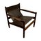 Mid-Century Leather & Walnut Roxinho Safari Lounge Chairs by Michel Arnoult, Set of 2 3