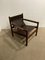 Mid-Century Leather & Walnut Roxinho Safari Lounge Chairs by Michel Arnoult, Set of 2, Image 5