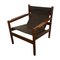 Mid-Century Leather & Walnut Roxinho Safari Lounge Chairs by Michel Arnoult, Set of 2 6