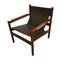 Mid-Century Leather & Walnut Roxinho Safari Lounge Chairs by Michel Arnoult, Set of 2 7