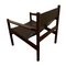 Mid-Century Leather & Walnut Roxinho Safari Lounge Chairs by Michel Arnoult, Set of 2 2