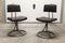 Chaises de Bureau Industrielles en Cuir, France, 1950s, Set de 2 1