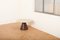 Side Table with Solid Dark Stained & Lacquered Wood Base & Travertine Top, Image 15