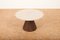 Side Table with Solid Dark Stained & Lacquered Wood Base & Travertine Top 12