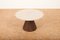 Side Table with Solid Dark Stained & Lacquered Wood Base & Travertine Top, Image 12