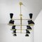 Mid-Century Italian Brass Ceiling Lamp, 1950s 5