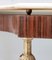 Vintage Walnut Console with a Portuguese Pink Marble Top and Brass Frame, Italy, 1960s 14