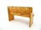 Brown Pine Bench, 1980s 6
