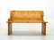 Brown Pine Bench, 1980s 2