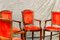 Red Dining Chairs, Set of 4 4