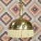 Brass Mushroom Pendant Lamp with Fringe, 1970s 7