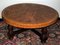 Circular Coffee Table with Tooled Leather Top, 1970s 1