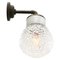 Industrial White Porcelain & Clear Glass Brass Wall Lamp 2