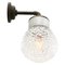 Industrial White Porcelain & Clear Glass Brass Wall Lamp, Image 2