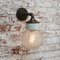 Industrial White Porcelain & Clear Glass Brass Wall Lamp 6