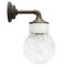 Industrial White Porcelain & Clear Glass Brass Wall Lamp, Image 1
