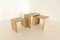 Rectangular Travertine Nesting Tables, the Netherlands, 1970s, Set of 3 2