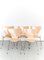 Sedie nr. 3107 di Arne Jacobsen per Fritz Hansen, anni '60, set di 5, Immagine 1