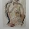 Desnudo femenino, años 90, acrílico sobre papel, Imagen 3