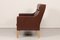 Tall 2432 Wingback Sofa in Brown Leather by Børge Mogensen for Fredericia Stolefabrik, 1970s 6