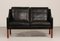 Dänisches 2208 Sofa aus schwarzem Leder von Børge Mogensen für Fredericia Stolefabrik, 1970er 2