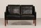 Danish 2208 Sofa in Black Leather by Børge Mogensen for Fredericia Stolefabrik, 1970s 2