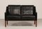 Danish 2208 Sofa in Black Leather by Børge Mogensen for Fredericia Stolefabrik, 1970s, Image 2