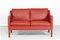 2322 Sofa in Red Leather by Børge Mogensen for Fredericia Stolefabrik, 1995 2