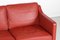 2322 Sofa aus rotem Leder von Børge Mogensen für Fredericia Stolefabrik, 1995 3