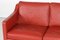 2322 Sofa aus rotem Leder von Børge Mogensen für Fredericia Stolefabrik, 1995 4