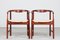 Model PP 203 Armchairs in Solid Mahogany with Aniline Leather Seats by Hans J. Wegner for PP Møbler, 1970s, Set of 2 1