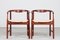 Model PP 203 Armchairs in Solid Mahogany with Aniline Leather Seats by Hans J. Wegner for PP Møbler, 1970s, Set of 2, Image 1