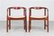 Model PP 203 Armchairs in Solid Mahogany with Aniline Leather Seats by Hans J. Wegner for PP Møbler, 1970s, Set of 2 5