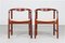 Model PP 203 Armchairs in Solid Mahogany with Aniline Leather Seats by Hans J. Wegner for PP Møbler, 1970s, Set of 2, Image 5