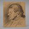 Ferdinand Balzer, Profile, década de 1890, Carboncillo sobre papel, Imagen 1