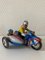 Vintage Wind-Up Tin Toy Motorcycle with Co-Driver & Key 1