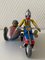 Vintage Wind-Up Tin Toy Motorcycle with Co-Driver & Key 2