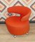 Italian Pop Art Swivel Armchair in Red, Image 2