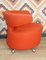 Italian Pop Art Swivel Armchair in Red 4