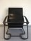 Italian Black Leather Transforming Armchair, 1970s 3