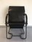 Italian Black Leather Transforming Armchair, 1970s 8