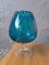 Zweifarbige Tasse aus blauem & klarem Glas von Empoli, 1970er 1