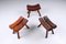 Brutalistische Farmer Hocker aus Teak, 1950er, 3er Set 8