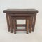 Tables Gigognes Brutalistes en Bois, Hollande, 1960s, Set de 3 17