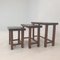 Brutalist Wooden Nesting Tables, Holland, 1960s, Set of 3, Image 12