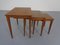 Danish Teak Nesting Tables by Kvalitet Form Funktion, 1960s, Set of 3 5