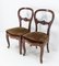 French Napoleon III Exotic Wood & Velvet Chairs, Late 19th Century, Set of 2 3