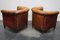 Vintage Dutch Cognac Leather Club Chair, Set of 2 8