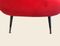 Red Velvet Mid-Century Armchairs, Set of 2 2